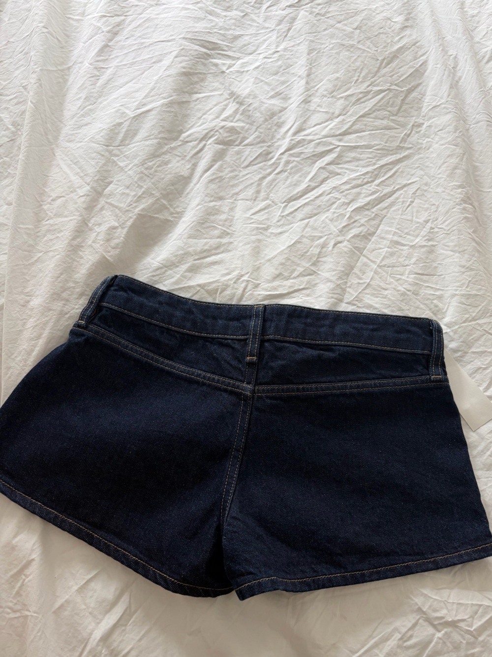 Aritzia Dark Blue Carriage Denim Short Shorts - Picture 2 of 3